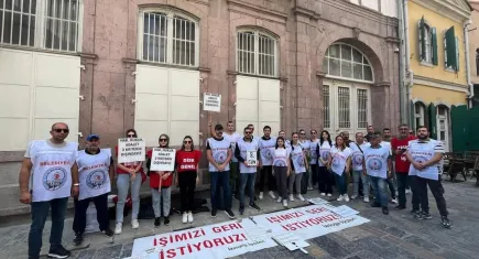 Büyükşehir'in  işten çıkardığı işçiler direnişlerini sürdürüyor