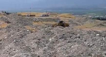 Kemalpaşa'daki eski taş ocağının yerine atık depolama alanı yapıldı