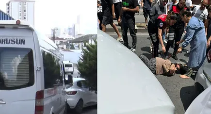 Esenyurt’ta freni boşalan tır 5 araca çarptı: Minibüsten inen kadın araçların arasında sıkıştı