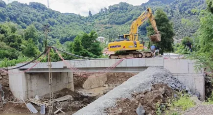 Giresun’da Boztekke Köprüsü'nün yapımı tamamlanmak üzere
