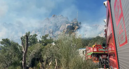 Bodrum’da çıkan yangın söndürüldü