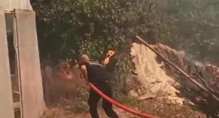 Aydın'da ormanlık alanda çıkan yangın yerleşim yerlerine sıçradı!