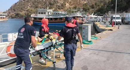 Yaralanan vatandaşın yardımına sahil ekipleri koştu