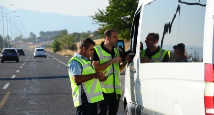 Okul servisleri denetlendi  