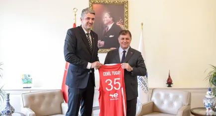 TBF Asbaşkanı Hüseyin Beşok, Cemil Tugay'ı ziyaret etti