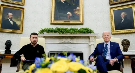 Biden ve Zelenskiy Beyaz Saray'da bir arada
