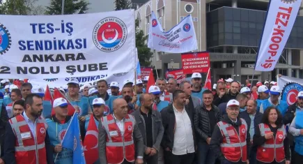 İşçilerden Bakanlık önünde eylem!