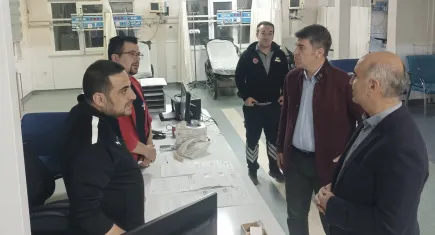 Amasya'da acil serviste çat kapı inceleme