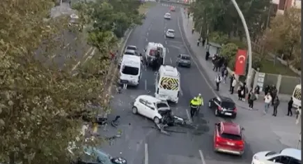 Ankara'da 8 araçlı zincirleme trafik kazası
