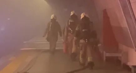 İstanbul'da metroda yangın!
