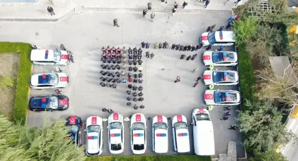 Erzincan Emniyet Müdürlüğüne 13 yeni araç