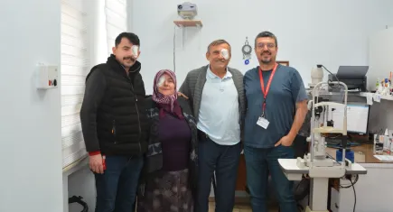 Suluova'dan Samsun'a gelen aile, katarakt ameliyatı ile sağlığına kavuştu