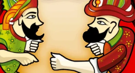 İki eski dost sahnede buluşur ve eğlenceli anlar başlar: Hacivat ve Karagöz