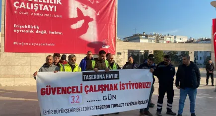 Özgür Özel’in katılacağı çalıştay öncesinde taşeron işçilerden eylem