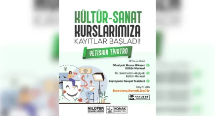 Konak Belediyesi’nde kültür-sanat kursları için kayıtlar başladı
