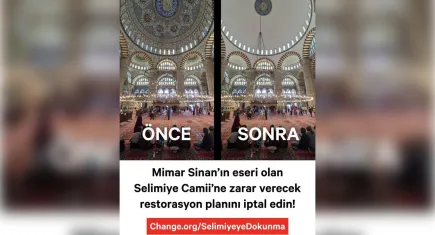 Tarihi restorasyona tepki büyüyor: Selimiye’ye Dokunma kampanyası başlatıldı