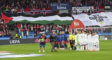 Norveç eleme maçında İsrail’i 5-0 yendi: Tribünlerde binlerce kişi İsrail'i protesto etti