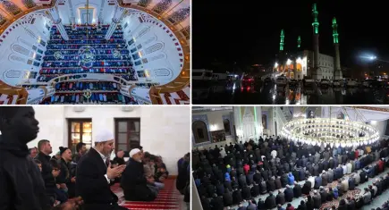 Berat Kandili’nde camiler doldu taştı: Eller semaya açıldı