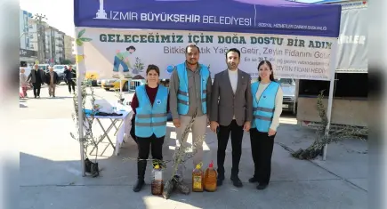 Menderes’te doğa dostu kampanya: Atık yağını getir, zeytin fidanını götür
