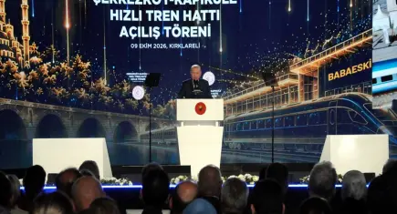Cumhurbaşkanı Erdoğan Halkalı-Kapıkule Hızlı Tren Hattı'nın Çerkezköy-Kapıkule etabını açtı
