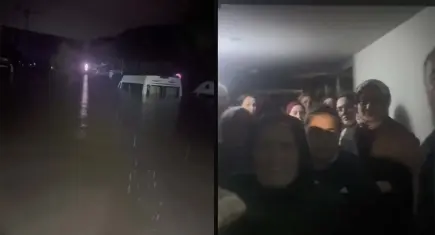 İstanbul’da sel nedeniyle kafede mahsur kalan 65 kişi botla kurtarıldı