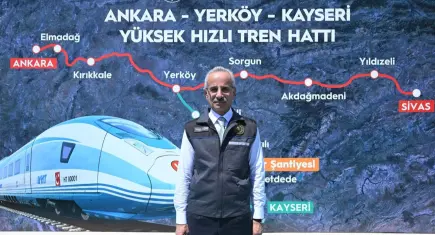 Ankara-Kayseri arası hızlı tren: 1 saat 45 dakikaya inecek